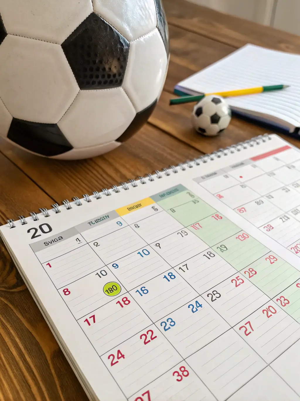 A calendar displaying the schedule of upcoming badminton events and tournaments at Andrézieux-Bouthéon Badminton Club, highlighting key dates.